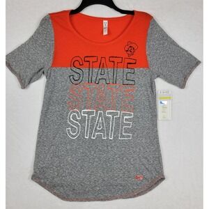 Under Armour NWT Oklahoma State Cowboys T Shirt Womens Med Orange Gray heatgear‎